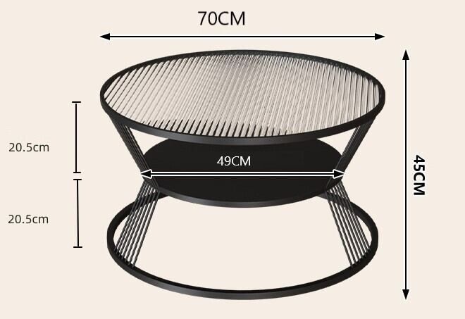 リビングテーブル 中棚付 北欧風 モダン サイドテーブル おしゃれ かわいい インテリア 家具 コーヒーテーブル エンドテーブル ゴールド ホワイト ブラック MARWIL-DEMENAGEMENTS_CH