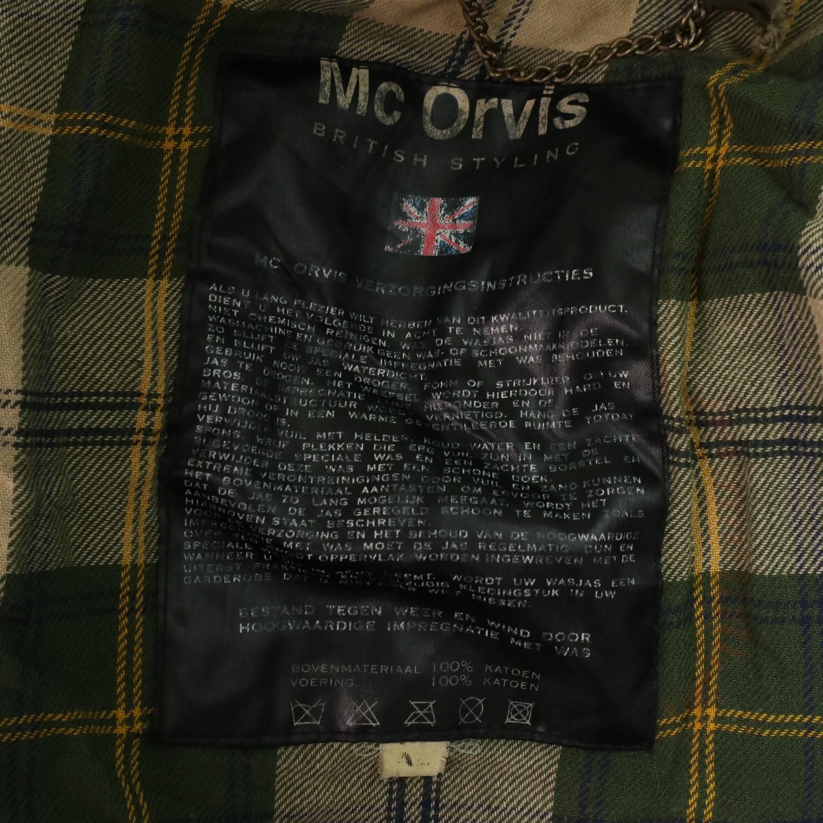 00年代 Mc Orvis マックオービス オイルドジャケット オリーブ(メンズ XL)中古 古着 A4728 00年代 Mc Orvis マックオービス オイルドジャケット オリーブ(メンズ