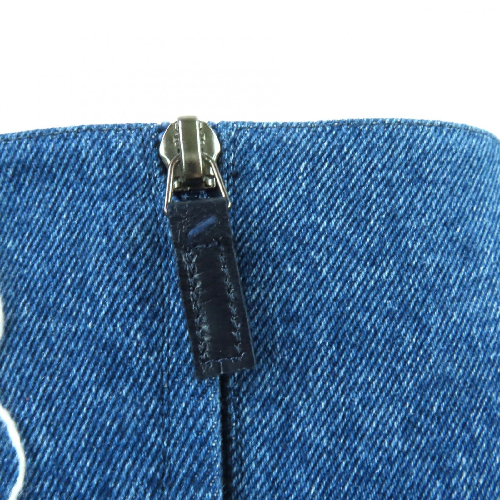  LOEWE ロエベ デストロイ リップドデニム ダメージ加工 ロングブーツ インディゴ 36 保存袋付き イタリア製 レディース ロングブーツ ブーツ