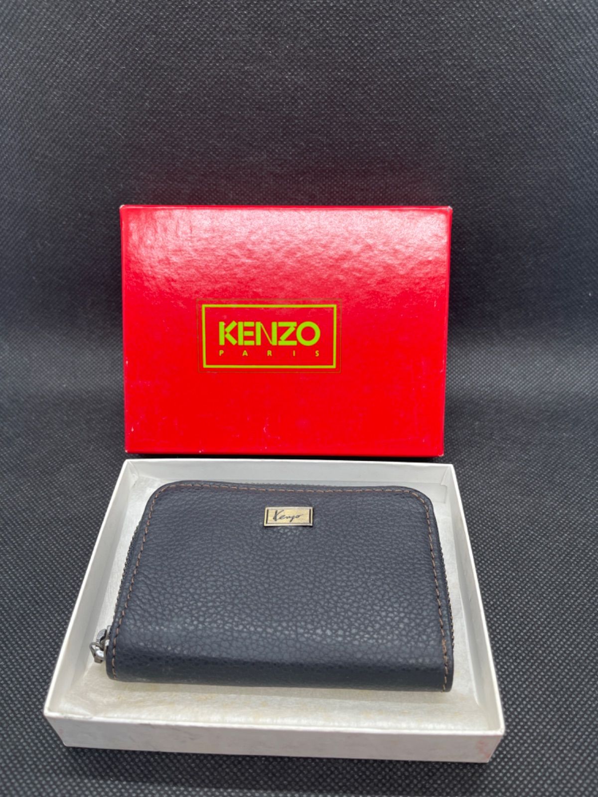 美品✨KENZO ケンゾー 長財布 ラウンドファスナー パテントレザー ラメ