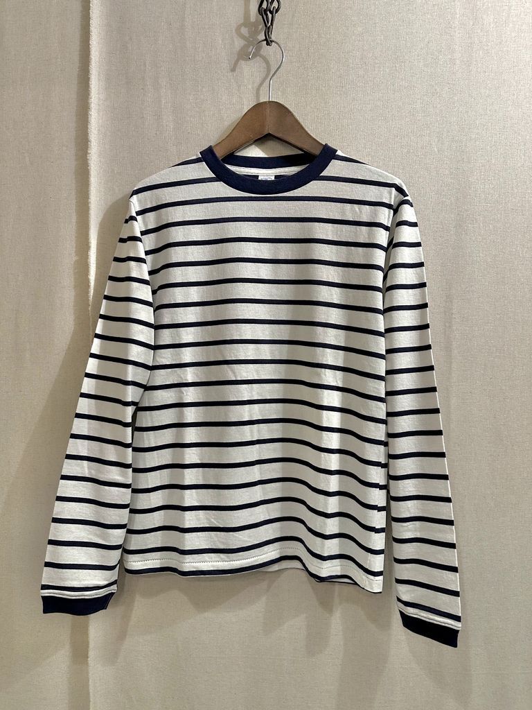 新品未使用品　VELVASHEEN  ベルバシーン / ボーダーL/S Tシャツ / 長袖Tシャツ /ホワイト×ネイビー / アメリカ製　Sサイズ