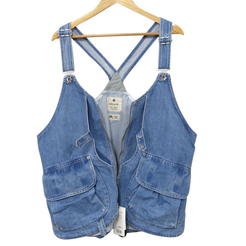 スノーピークsnow peak 焚き木デニムベストL 新品未使用