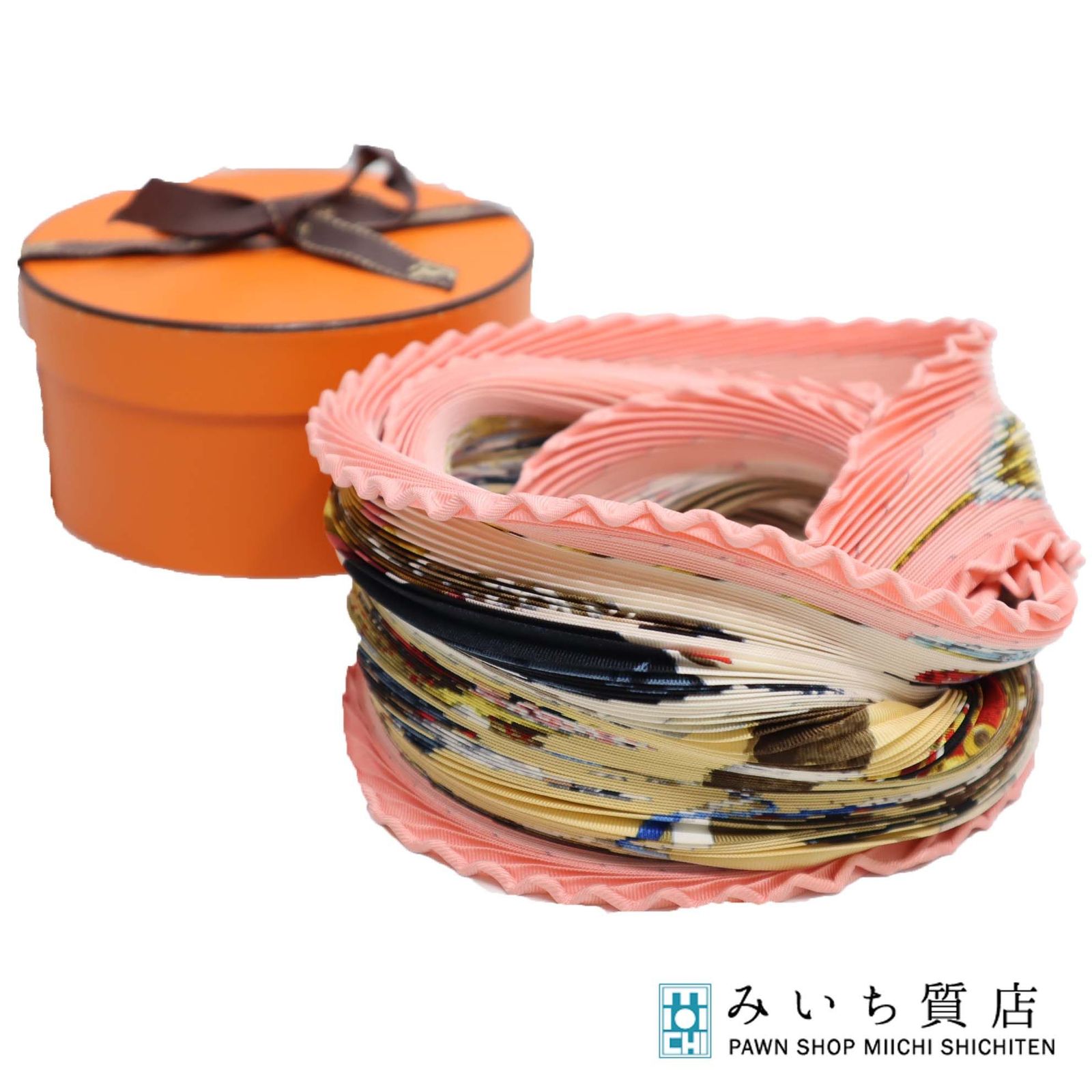 HERMES プリーツスカーフ PLAZA DE TOROS エルメス 質屋 HERMES エルメス プリーツスカーフ PLAZA DE TOROS 闘牛場