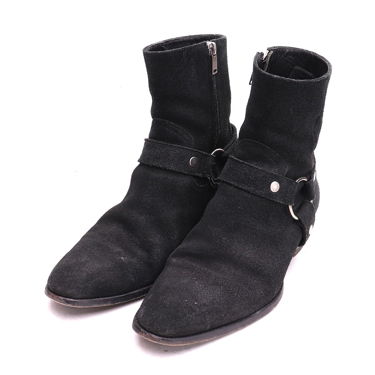 SAINT LAURENT PARIS スウェードリング ヒールブーツ サイズ40 - メルカリ