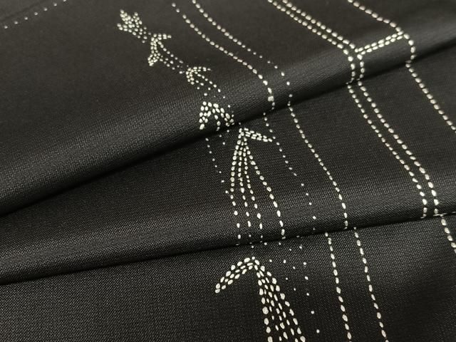 平和屋着物○本場染大島紬 訪問着 刺し子刺繍 草花文 正絹 逸品