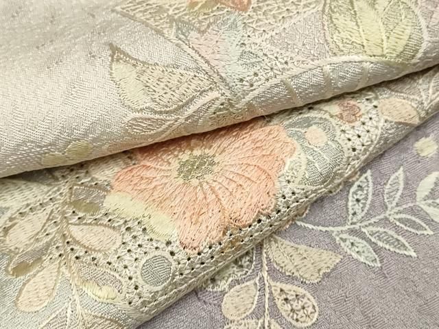 平和屋着物□中国三大刺繍 スワトウ刺繍 汕頭刺繍 訪問着 扇面花