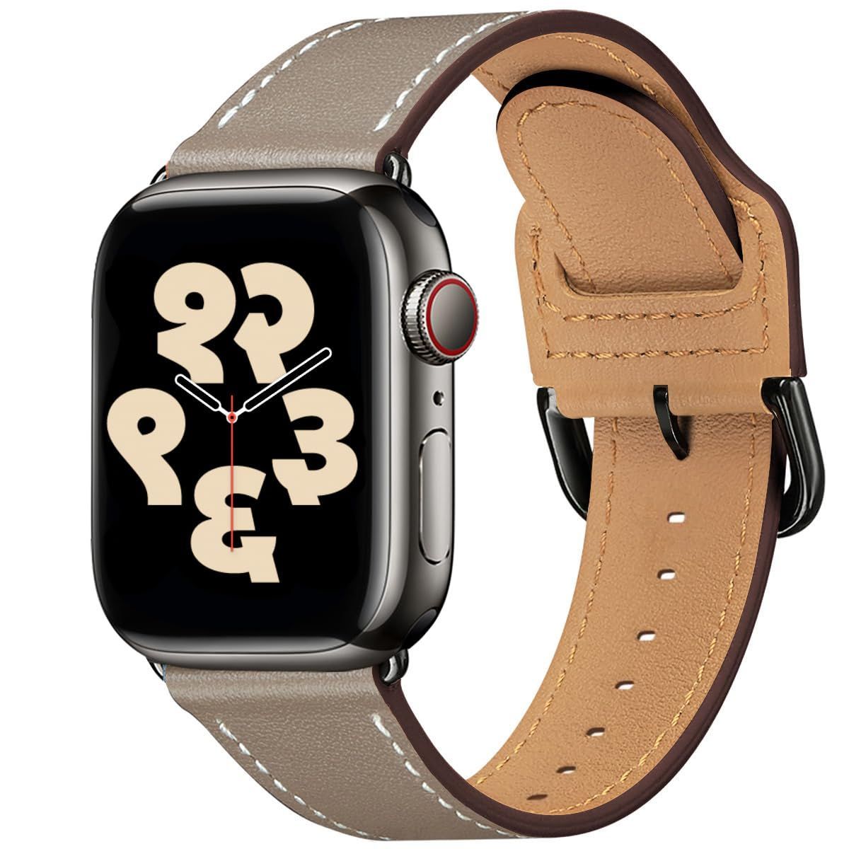 【人気商品】LOVLEOP アップルウォッチ バンド レザー 本革製 コンパチブル Apple Watch バンド 38mm 40mm 41mm 交換ベルト iWatch Ultra2/Ultra Series 9/8/7/6/5/4/3/2/1/SE/SE2