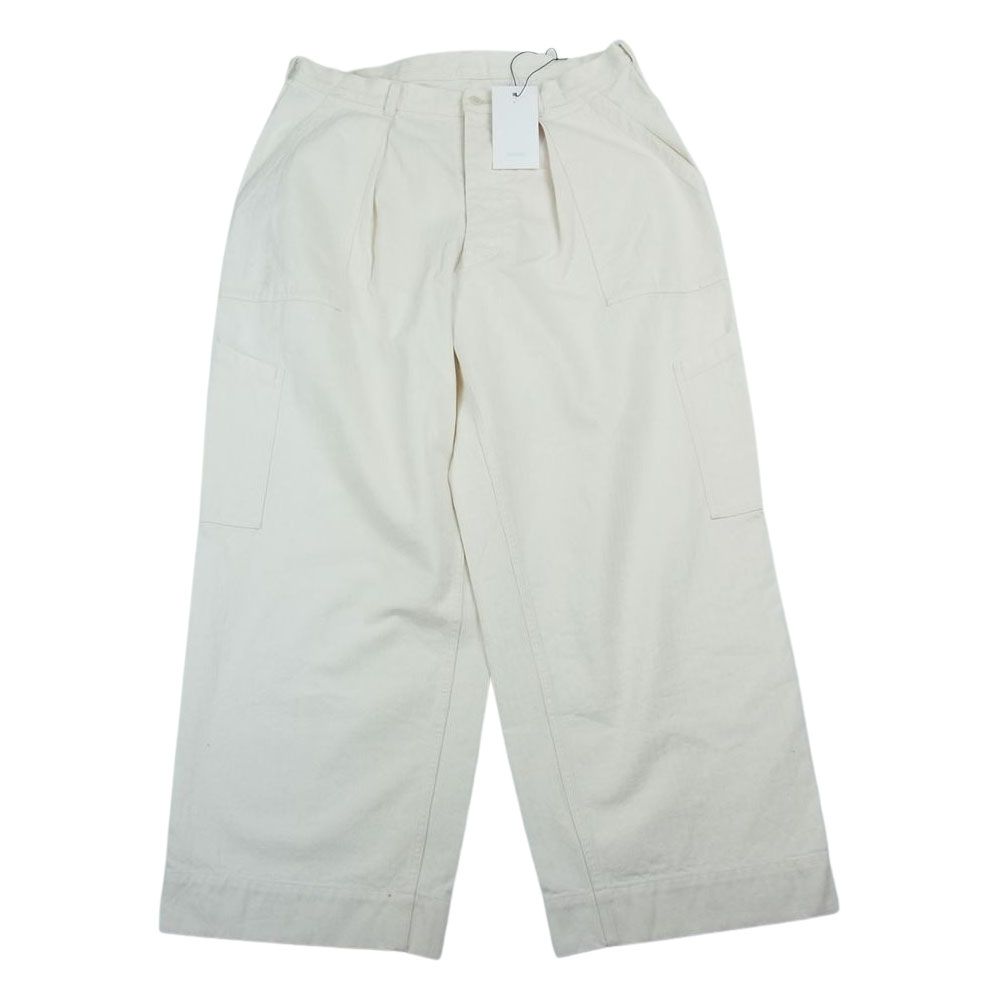 アプレッセ A.PRESSE 22SAP‐04-03M USAF Hemmed Bottoms ミリタリー ヘム ワイドパンツ オフホワイト系 3【美品】【中古】 アプレッセ A.PRESSE 22SAP‐04-03M USAF Hemmed Bottoms ミリタリー