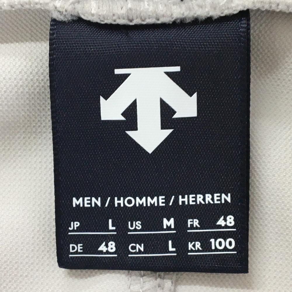 DESCENTE デサントゴルフ 中綿ベスト グレー×白 千鳥格子 中田