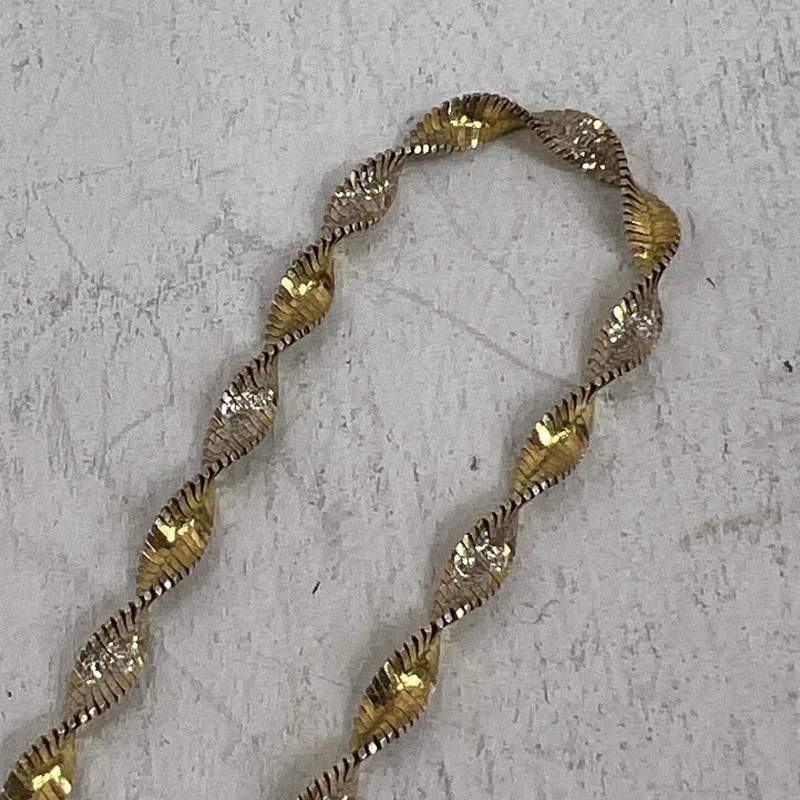 古着 ブレスレット バングル コンビ ツイスト チェーンブレスレット SILVER シルバー 925