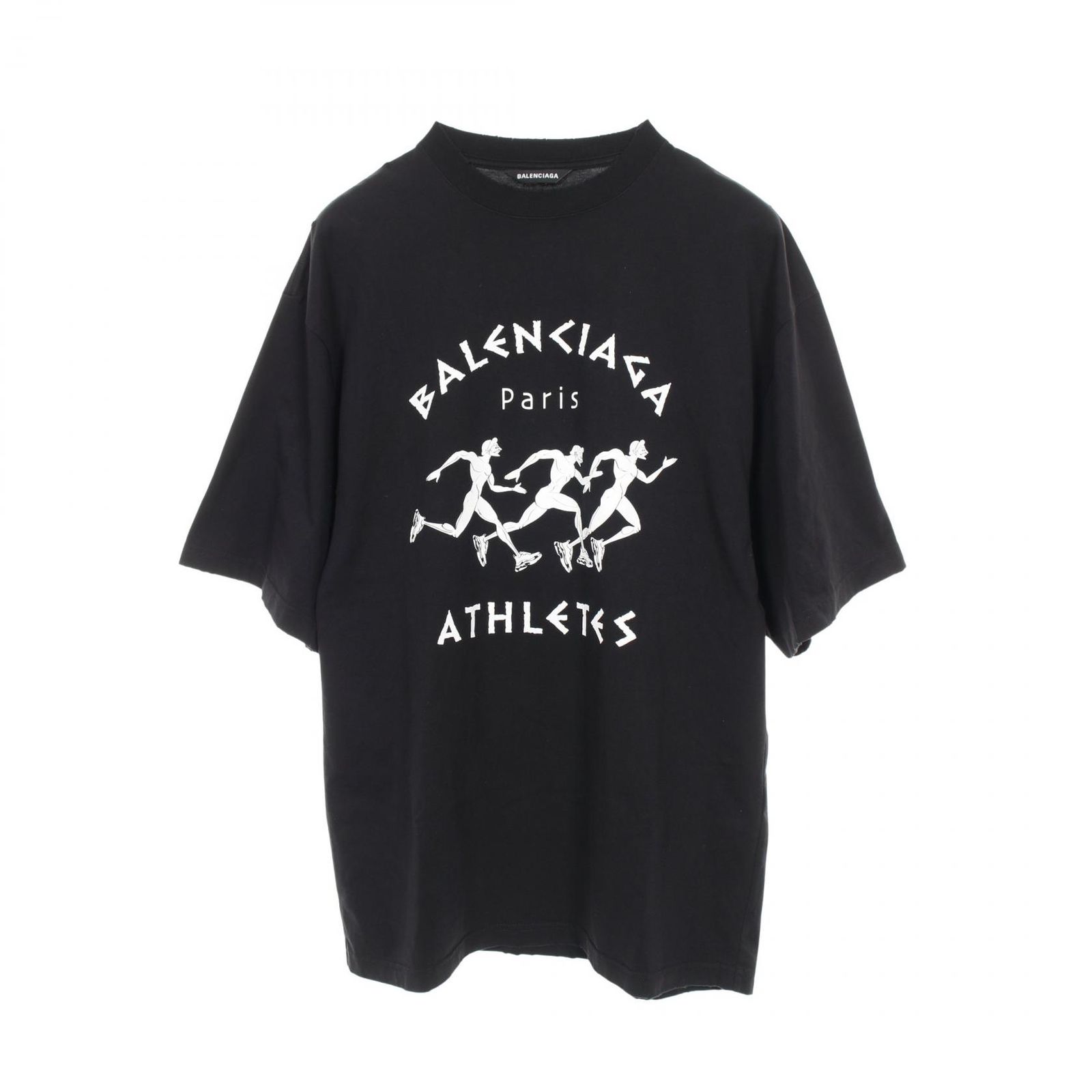 balenciaga カットソー バレンシアガBALENCIAGA エンブレムロゴプリントボタンネック