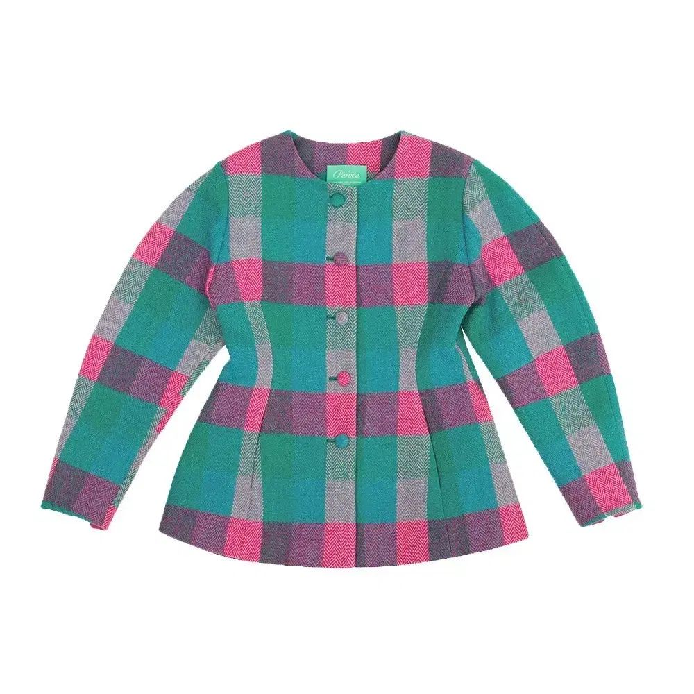 フィビー ハリー ツイード hourglass ジャケット フォレストグリーン