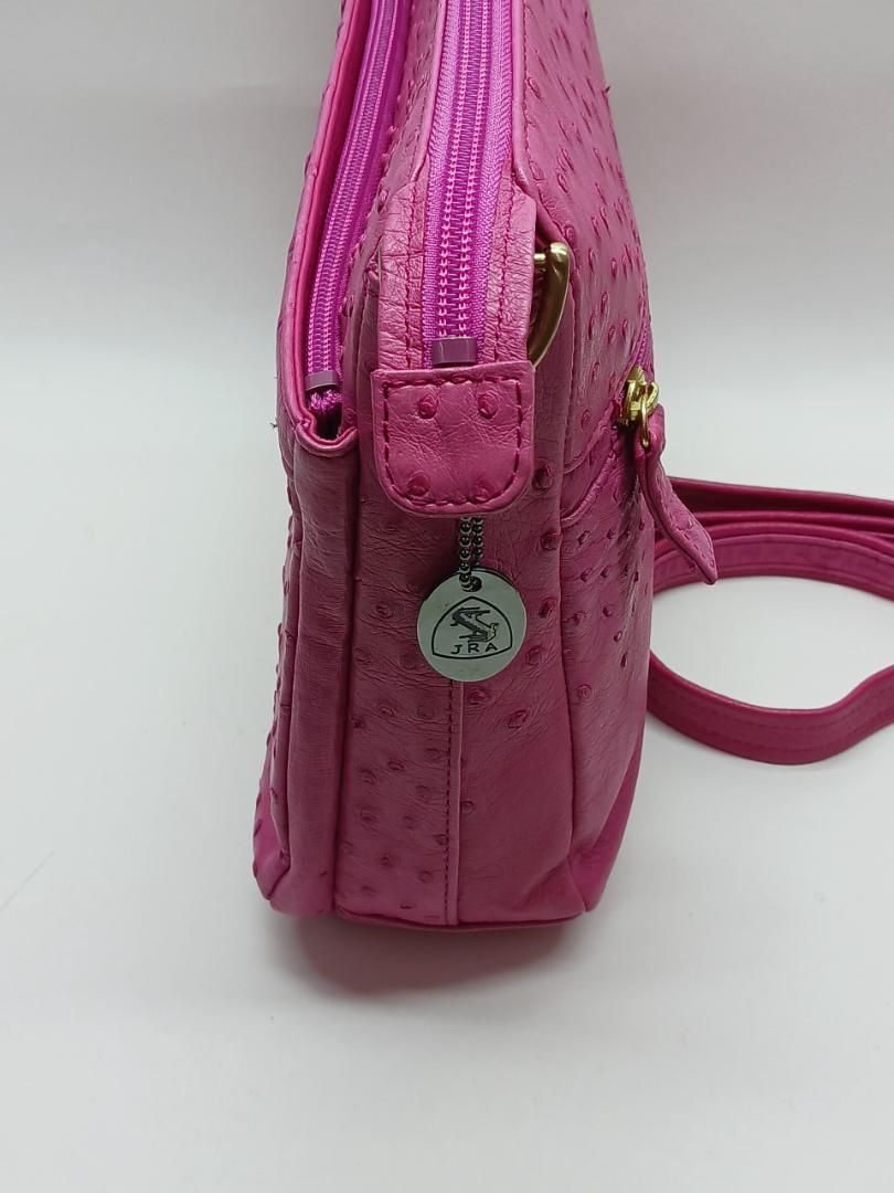 ✨美品✨希少色✨オーストリッチ　ワンショルダー　パープル　セレンシー　JRA 中古品 Laquju ショルダーバッグ JRA認定タグ付き