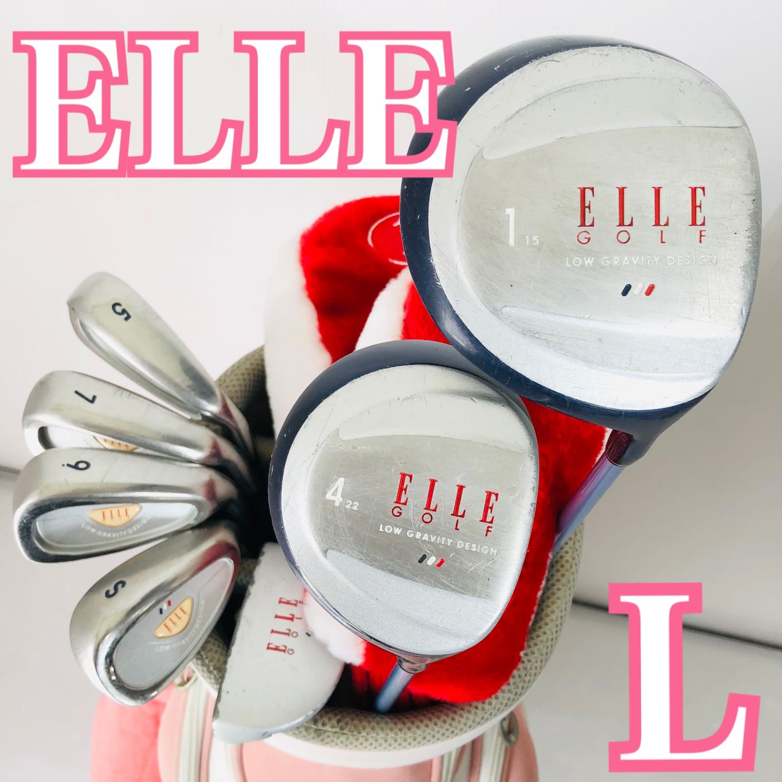 レディース ELLE エル ゴルフ クラブ セット 初心者 入門 バッグ付き 右利き パター付