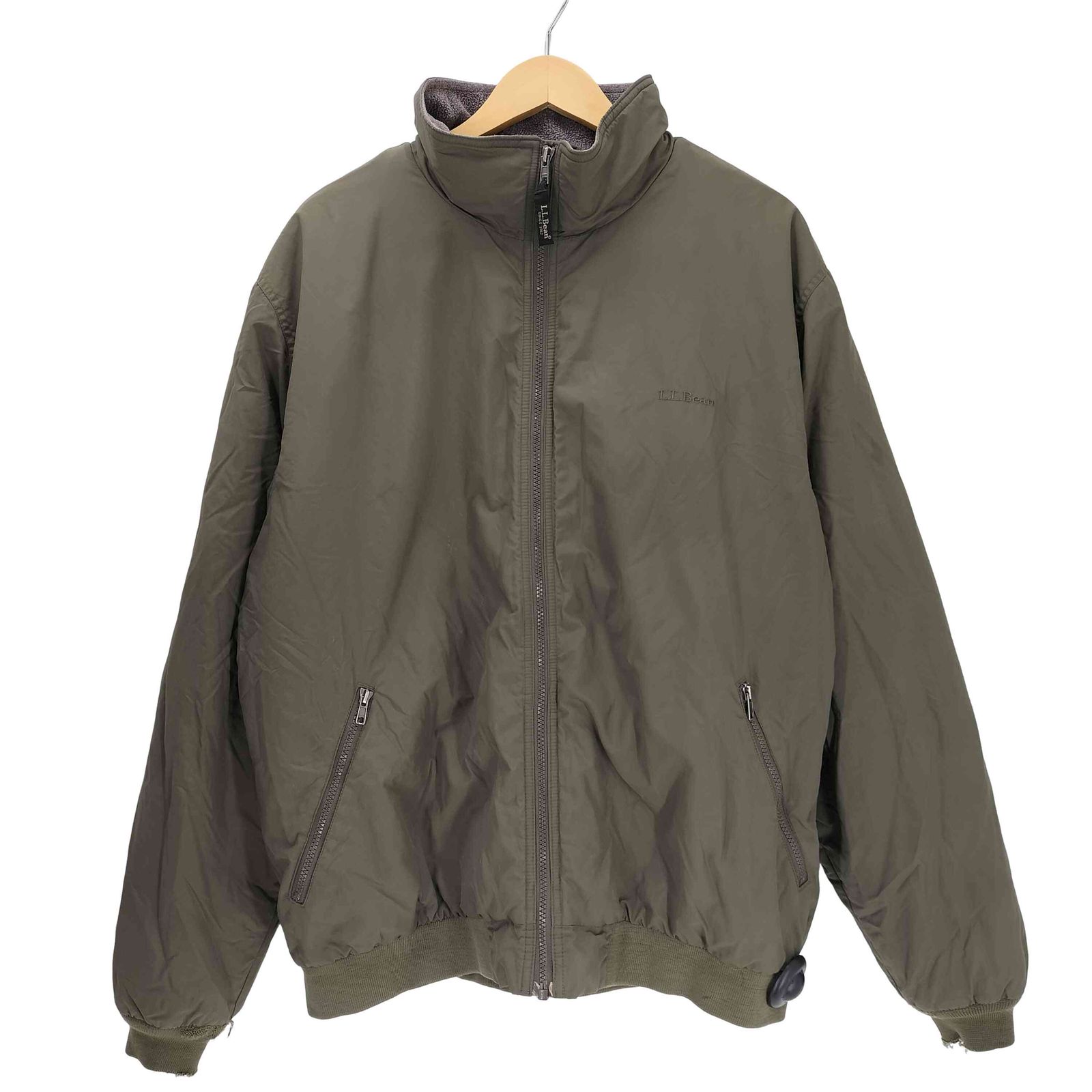 エルエルビーン L.L.Bean 90S ロゴ刺繍 裏地フリース Warm Up Jacket