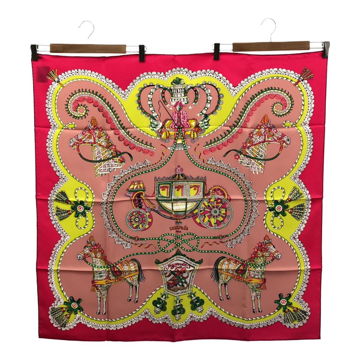 【超美品‼︎】エルメス カレ90 パプロール 馬車と貴族 スカーフ シルク 未使用 HERMES エルメス カレ90 PAPEROLES パプロール 馬車と