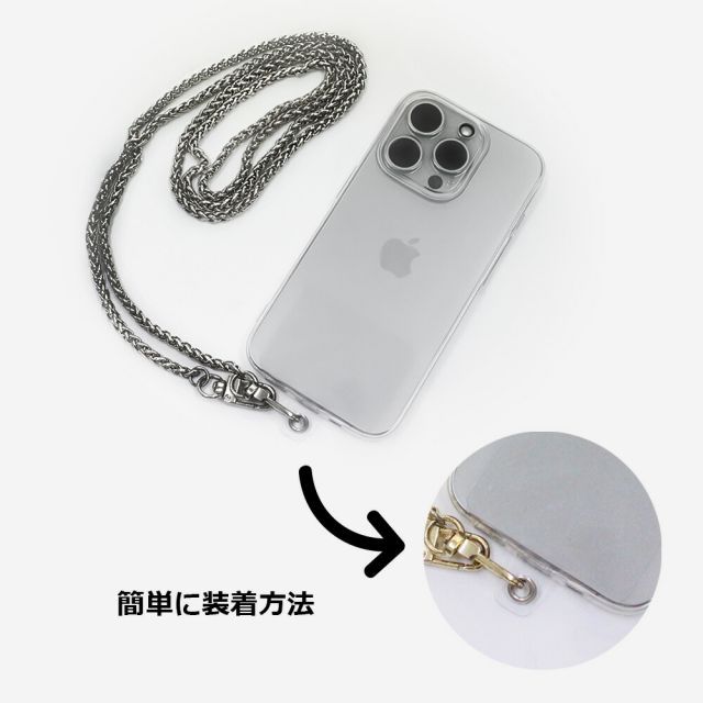 C211S5Holder] OPPO A55s 5G ショルダー ストラップ用 透明TPUケース×3