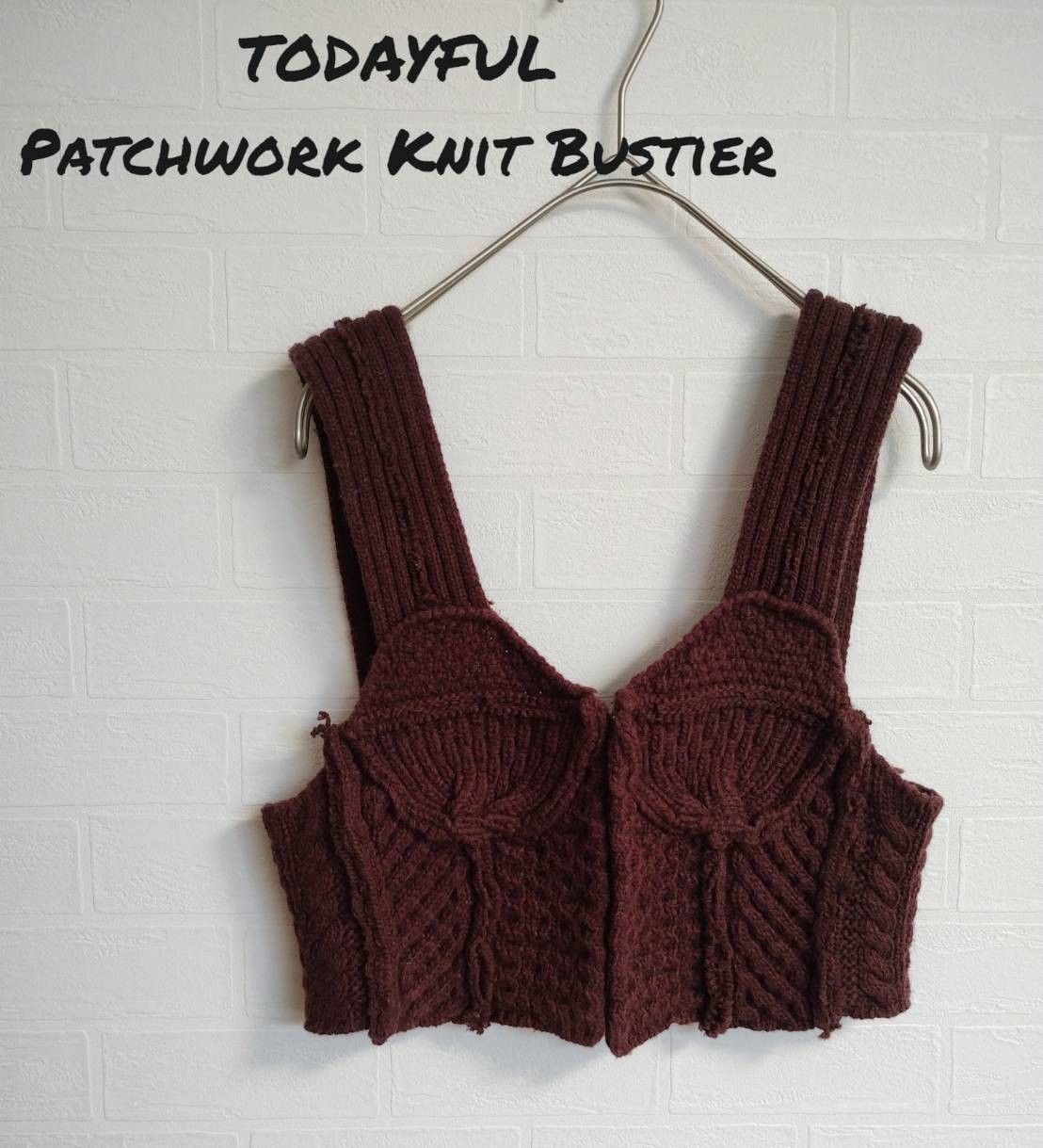 TODAYFUL トゥデイフル Patchwork Knit Bustier パッチワークニットビスチェ