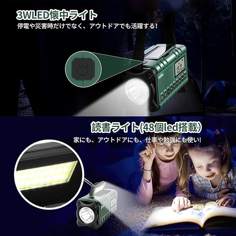 防災アイテム】Gfoxmall 防災ラジオ 大容量10000mAh スマホに充電可能