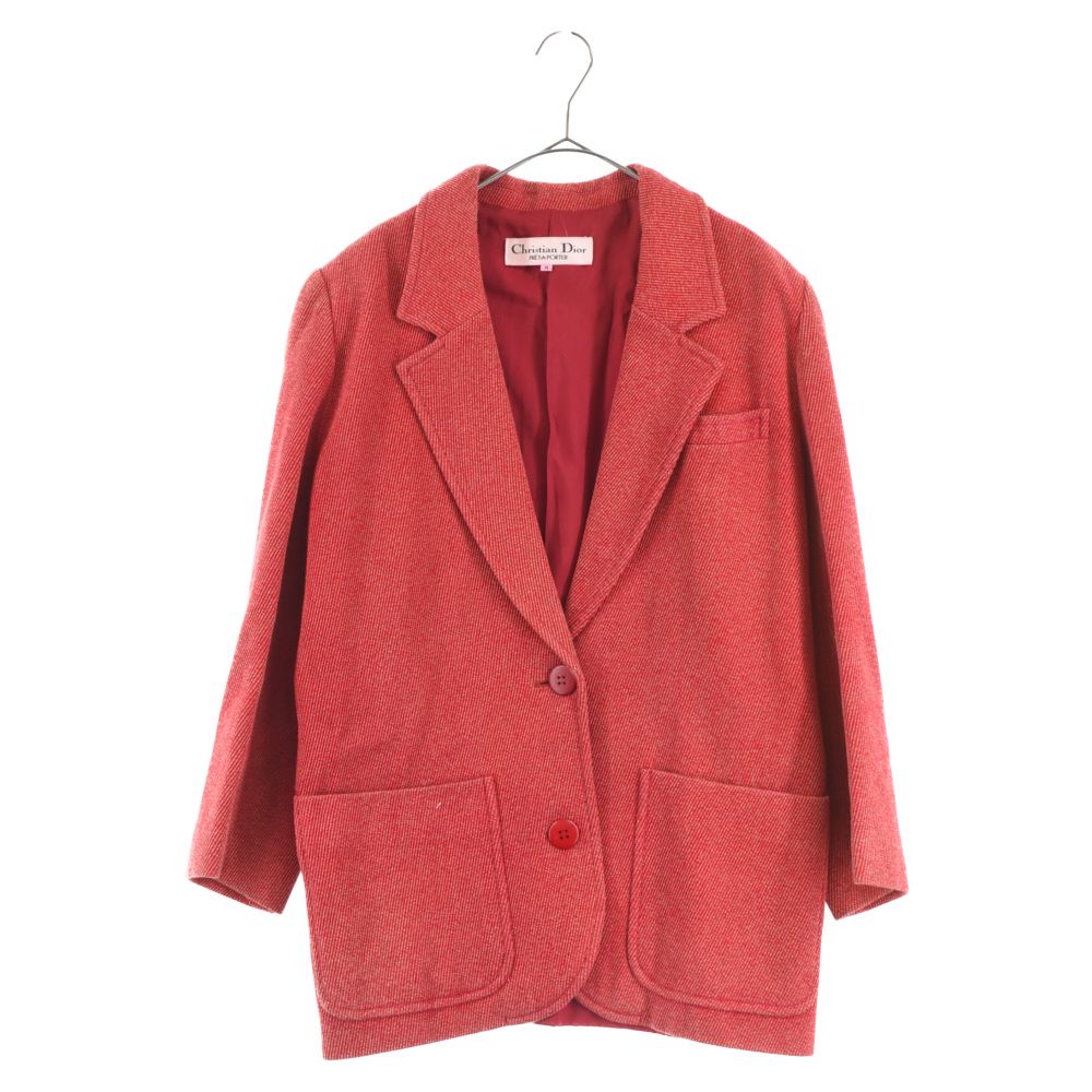 美品 クリスチャン・ディオールオールプレタポルテ レッド テーラードジャケット 中古・古着通販】Christian Dior pret a porter (クリスチャン