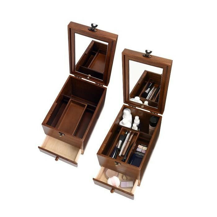 茶谷産業 日本製 Wooden Case 木製コスメティックボックス 017-513