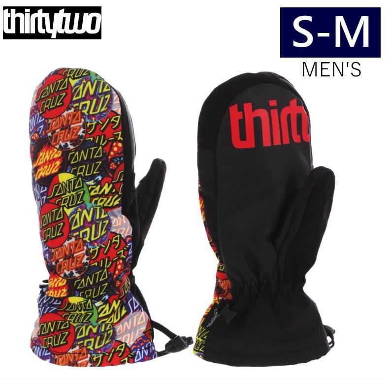 ○22-23 THIRTYTWO 32 CORP MITTEN カラー:BLK BLK L-XLサイズ サーティーツー スキー スノーボード 即納】22-23 THIRTYTWO 32 SANTA CRUZ MITTEN カラー:BLK RED L