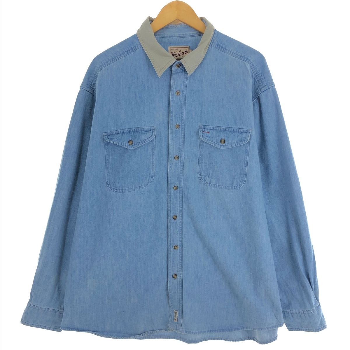 古着 00年代 ウールリッチ WOOLRICH 長袖 デニムシャツ メンズXXL相当/eaa502211