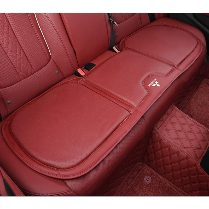 ◆三菱 MITSUBISHI◆レッド◆シートクッション カーシートカバー 座布団2点 車の後席1点 座席クッション 車用シート保護 滑り止め ナッパレザー 672
