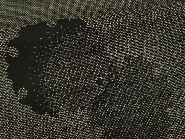 平和屋本店□希少 薩摩結城紬 古代染色純泥染 堅牢染 雪輪重ね 阿多利