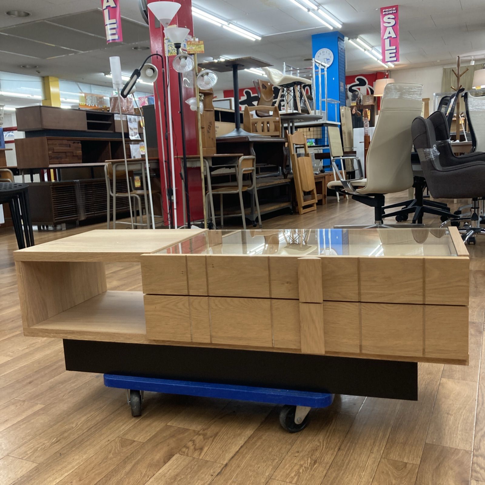 S159 SAMOA COLLECTION TABLE サモア ローテーブル 収納 幅110cm