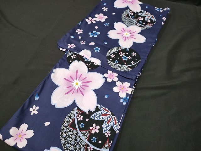 平和屋本店□浴衣 まとめて 3点 花柄 百合 ラメ 綿紅梅 など