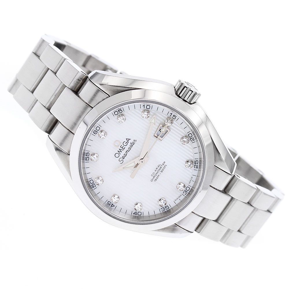 オメガ OMEGA 231.10.34.20.55.001 シーマスター アクアテラ コーアクシャル 12Pダイヤ 自動巻き レディース_902892