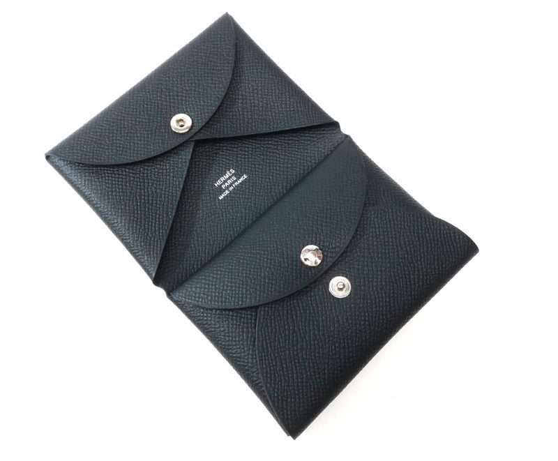 未使用 エルメス カルヴィ デュオ W刻 2024年製 コインケース カード