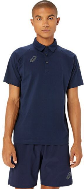 asics アシックス ドライコットンハイブリッドポロシャツ ネイビー 3XL 2101A266 405 | スポーツ 運動 アウトドア アパレル ウエア ウェア トップス シャツ ポロシャツ 吸汗 速乾 機能性 綿 コット