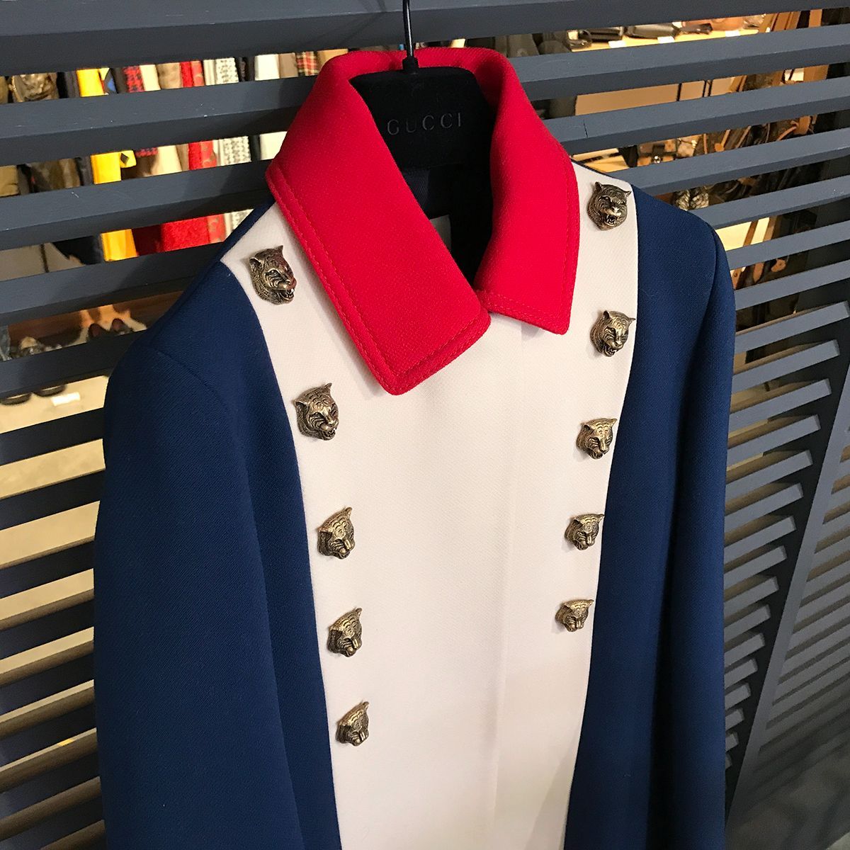 極美品】GUCCI ロングコート ステンカラーコート GG柄 ドット