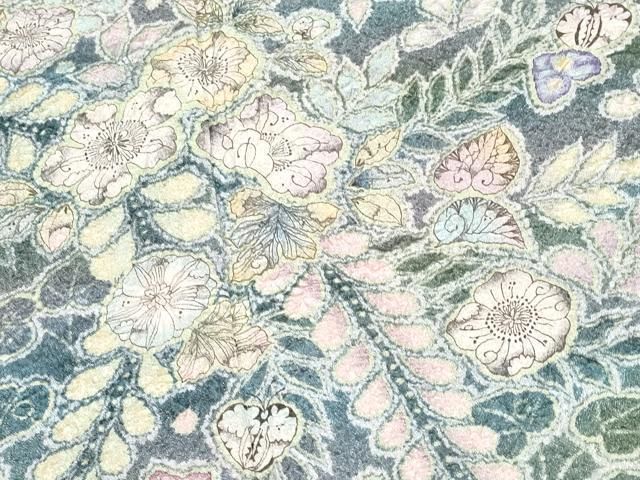 平和屋着物□極上 越後十日町の一流染匠 桐屋・翠山工房 訪問着 絞り  