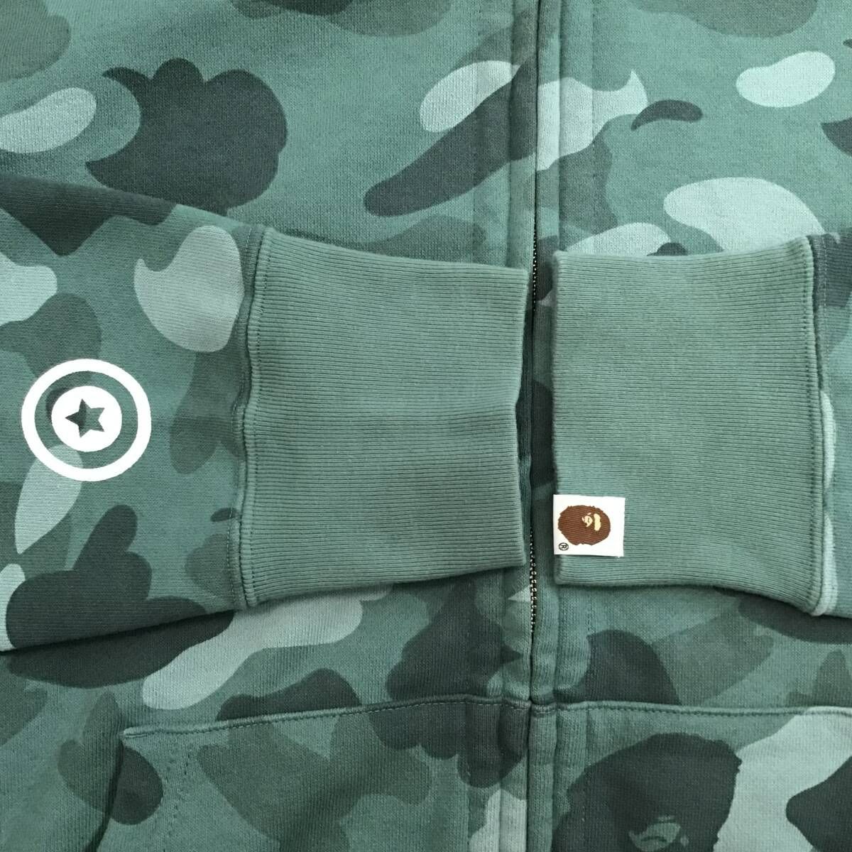 Color camo green ダブル シャーク パーカー Mサイズ Double shark 