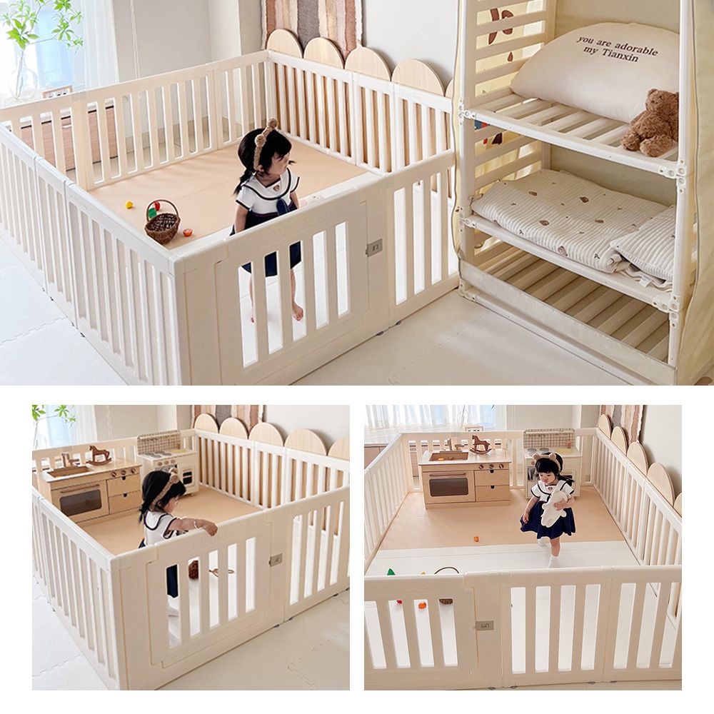 全新品 【内径180*200cmベビーサークル＋厚み1cmプレイマット】ベビー 