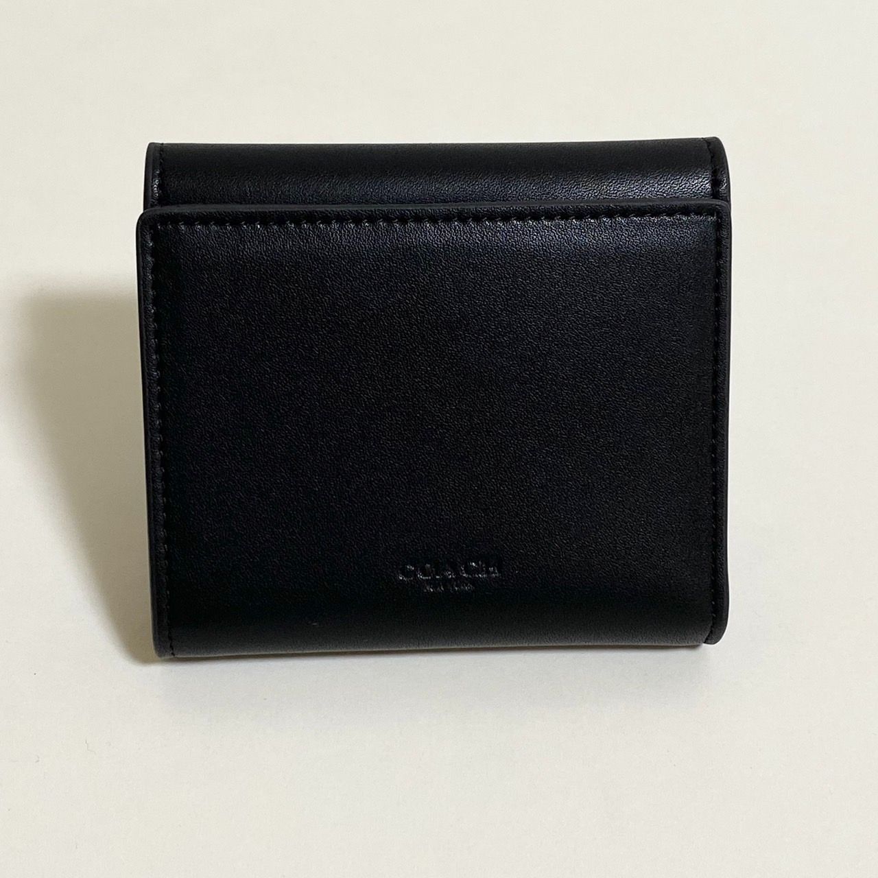 【新品未使用】コーチタビー スモール ウォレット 二つ折り財布 タン ブラック