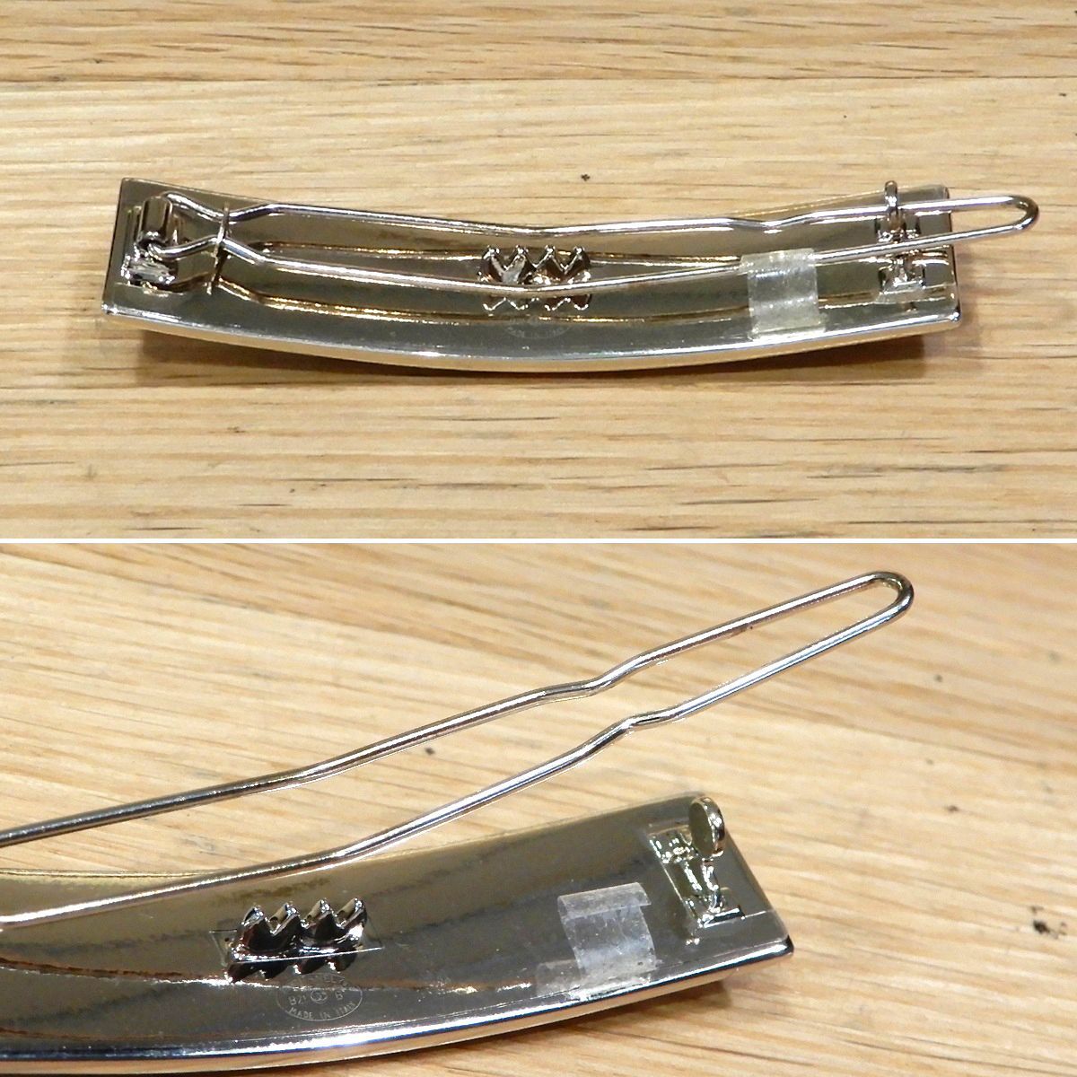 新品同様】 シャネル バレッタ ロゴ 髪飾り シャンパンゴールド AB6728  