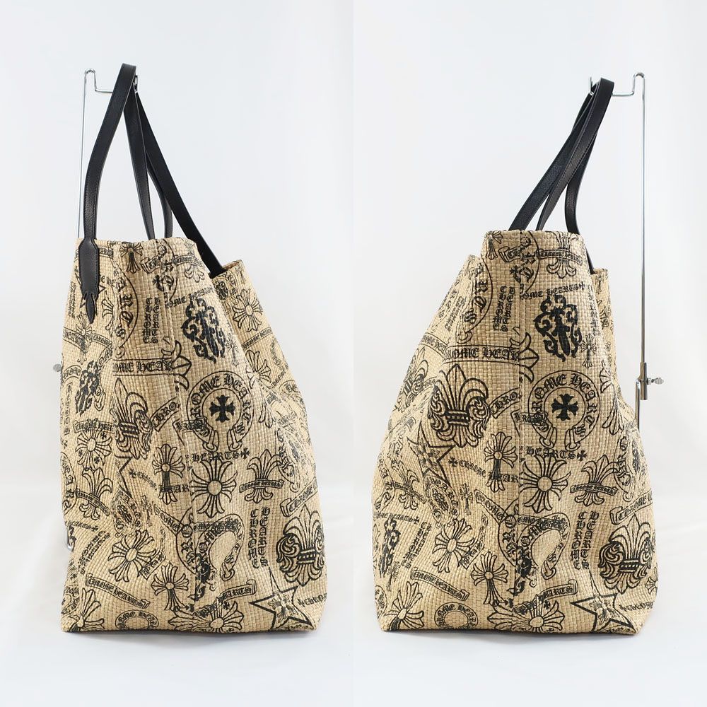 新品クロムChromeHeartsトートバッグ籠ビーチベージュラージサイズ CHROME HEARTS クロムハーツ / LARGE BEACHES BAG トートバッグ