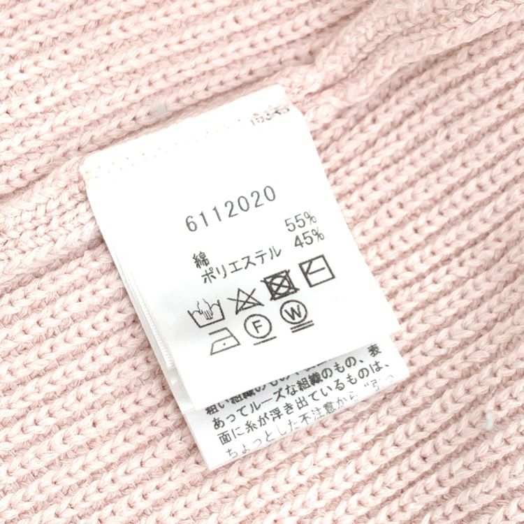 Rene ルネ ニット トップス パールロゴ刺繍 ピンク 36 6112020