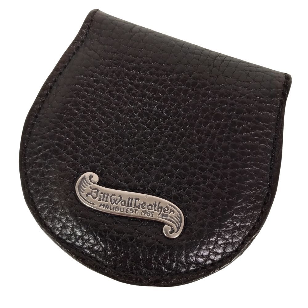 ビルウォールレザー　コインケース　ブラック　レザー ビルウォールレザー Bill Wall Leather Coin Zip/BK Plane