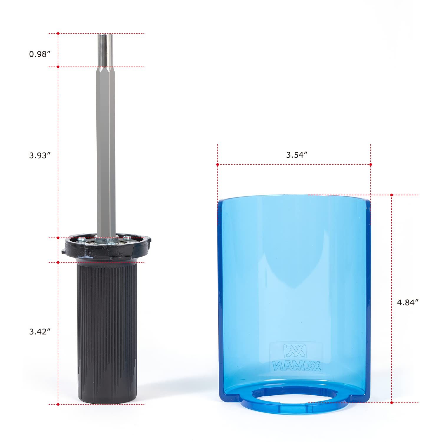 使用品 XCMAN スノーボード用ナイロン ブロンズ コルク 馬毛ブラシ ロータリーブラシ シングルシャフト ハンドル の４点セット 100 mm長さ