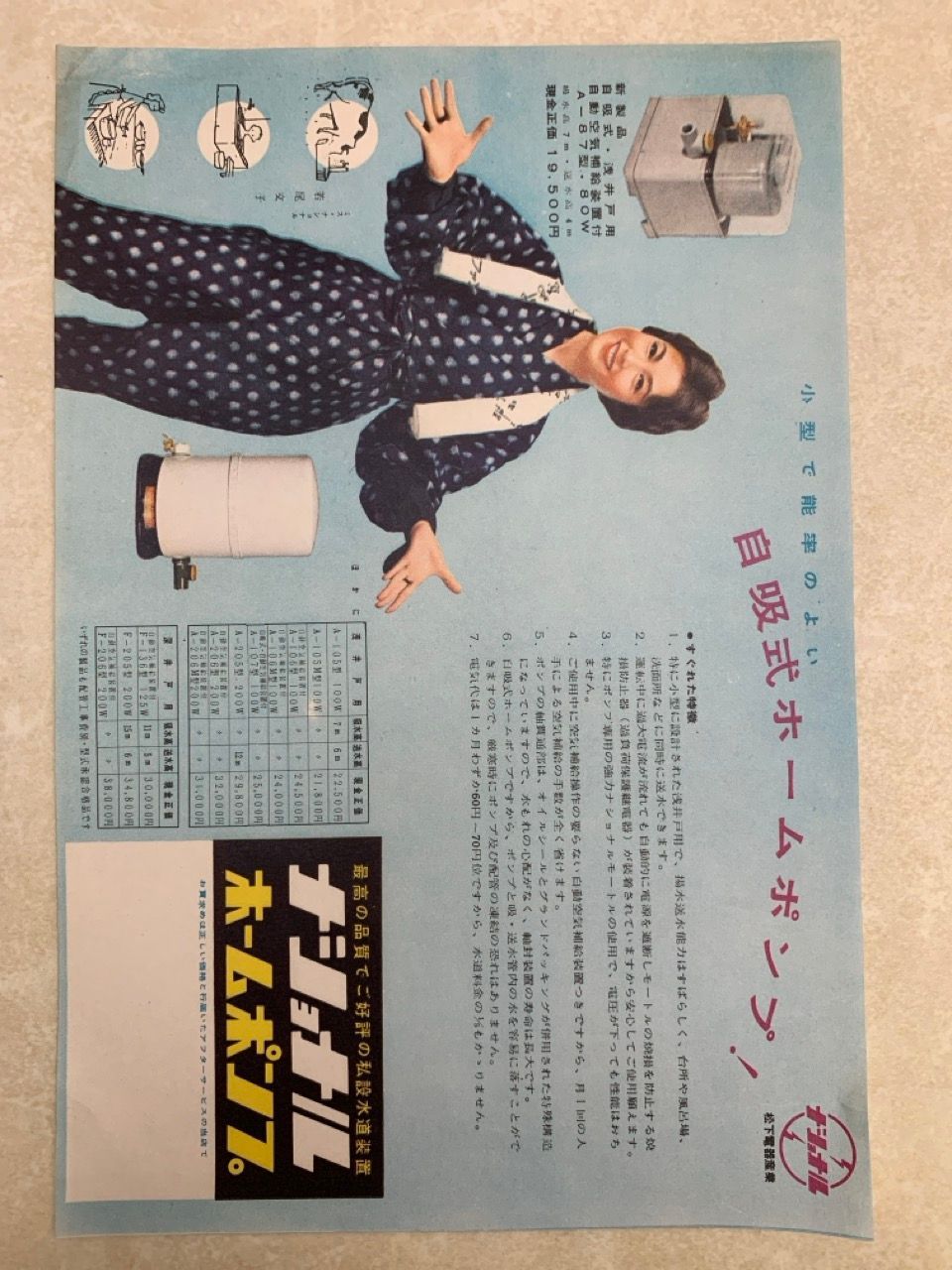 チラシ カタログ セット ナショナル NATIONAL 松下電器 ミスナショナル