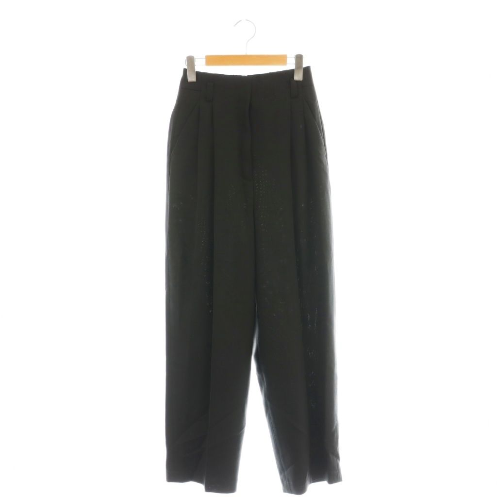 イロット IIROT Tuck Trouser パンツ ストレート スラックス 36 黒 ブラック |AT OS
