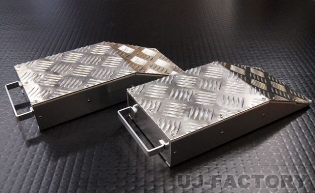 【即納】【JDM　安心の国産品！】 アルミ・ダウンスロープ/デラックス×2個セット　シャコタン/ローダウン車に！