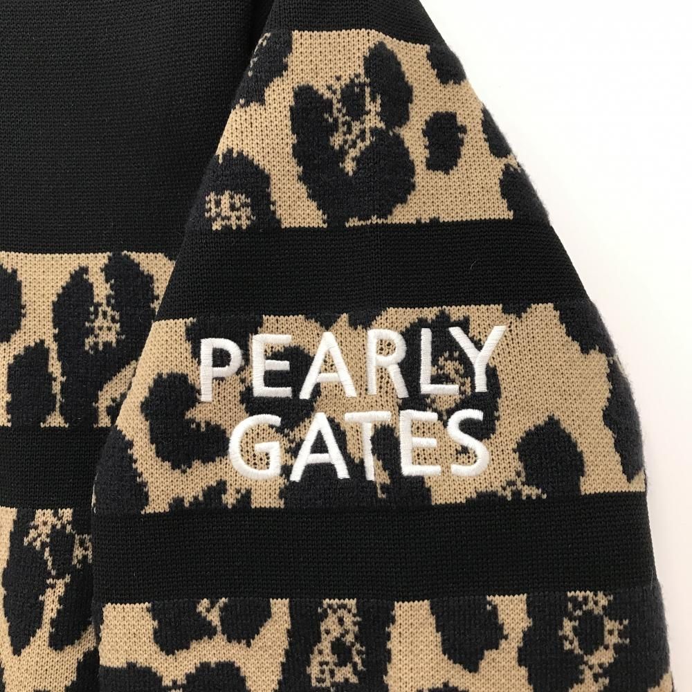 黒×ベージュ 一部レオパード