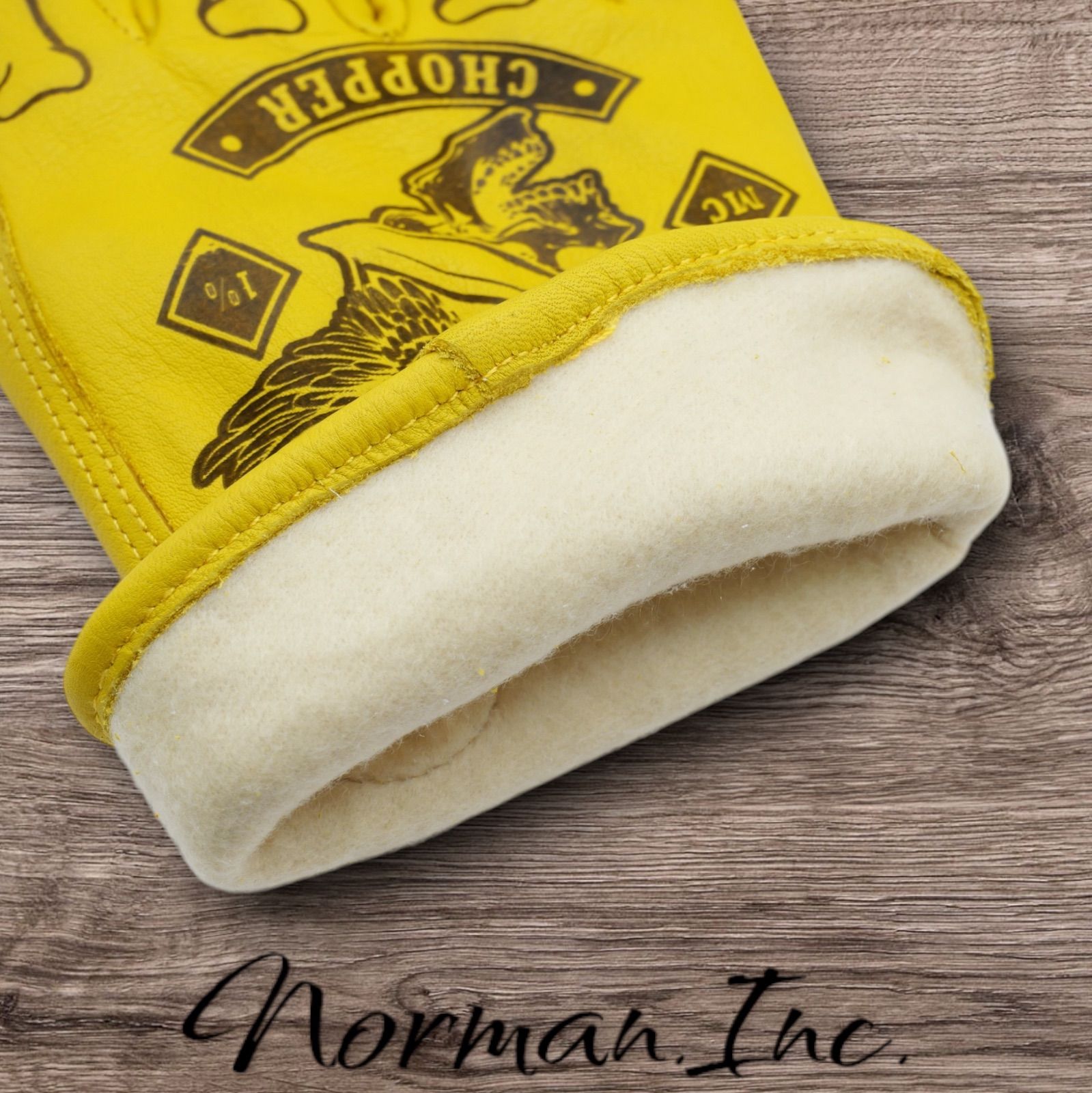 牛革 冬用 保温綿 裏起毛 レザーグローブ スカル アメリカン バイク