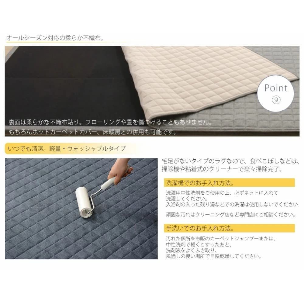 在庫処分】和楽のZONIA カバーが洗える インディゴブルー Mサイズ 日本製 ラグマット A826a-626DBL セルタン kuroshops  メルカリ